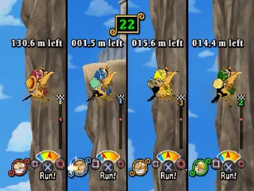 One Piece - Pirates Carnival (Japan) (Multi Tap (SCPH-10090) Doukonban) screen shot game playing